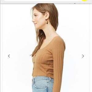 Tan crop top new with tags